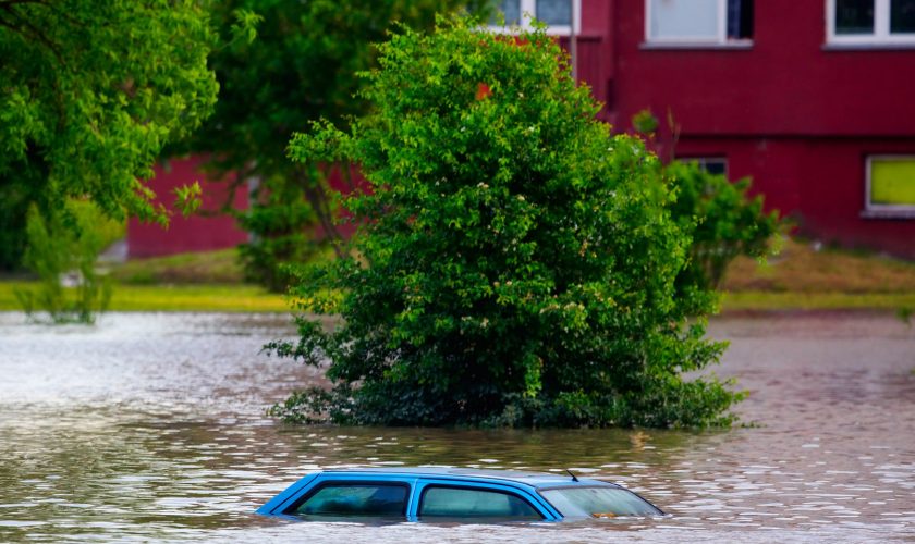 Flooded street